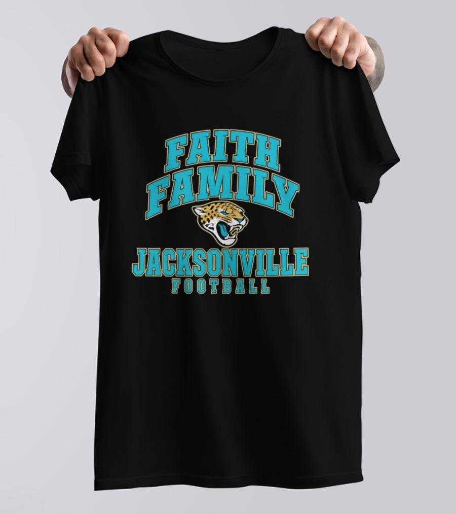 Faith Family Jacksonville Football Snarling Head Profile T-Shirt