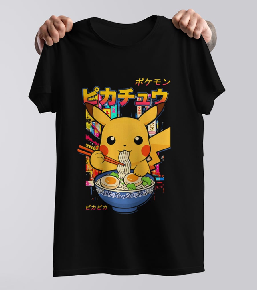 Pika Ramen Pikachu Pokémon Noodles Japan T-Shirt