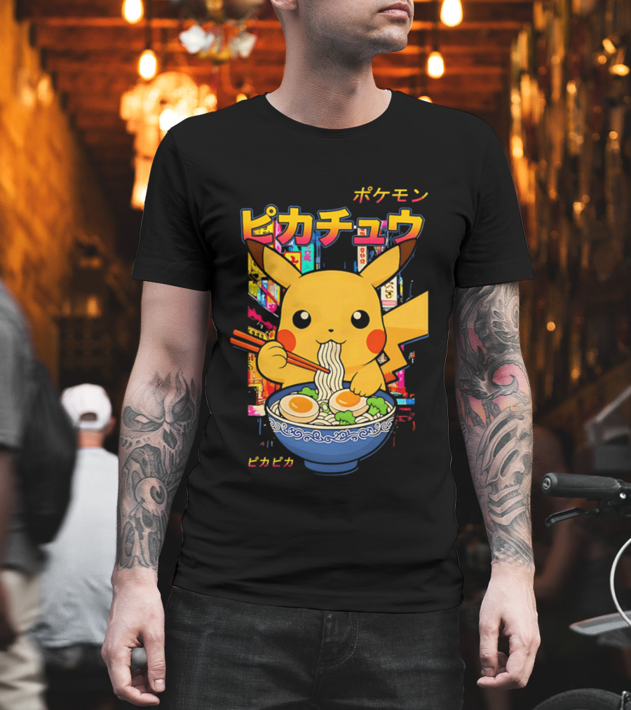 Pika Ramen Pikachu Pokémon Noodles Japan T-Shirt