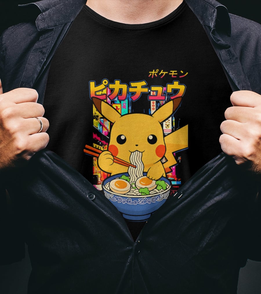 Pika Ramen Pikachu Pokémon Noodles Japan T-Shirt