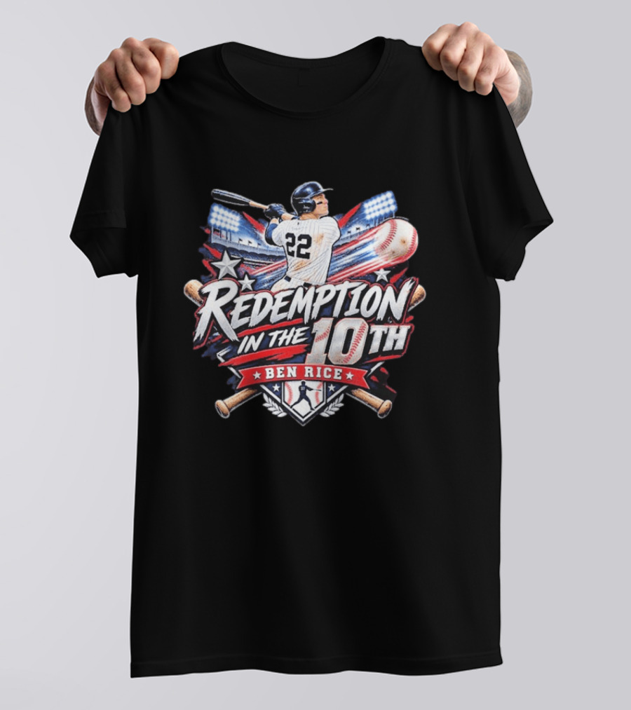 Redemption In The 10th Ben Rice Baseball Number 22 T-Shirt
