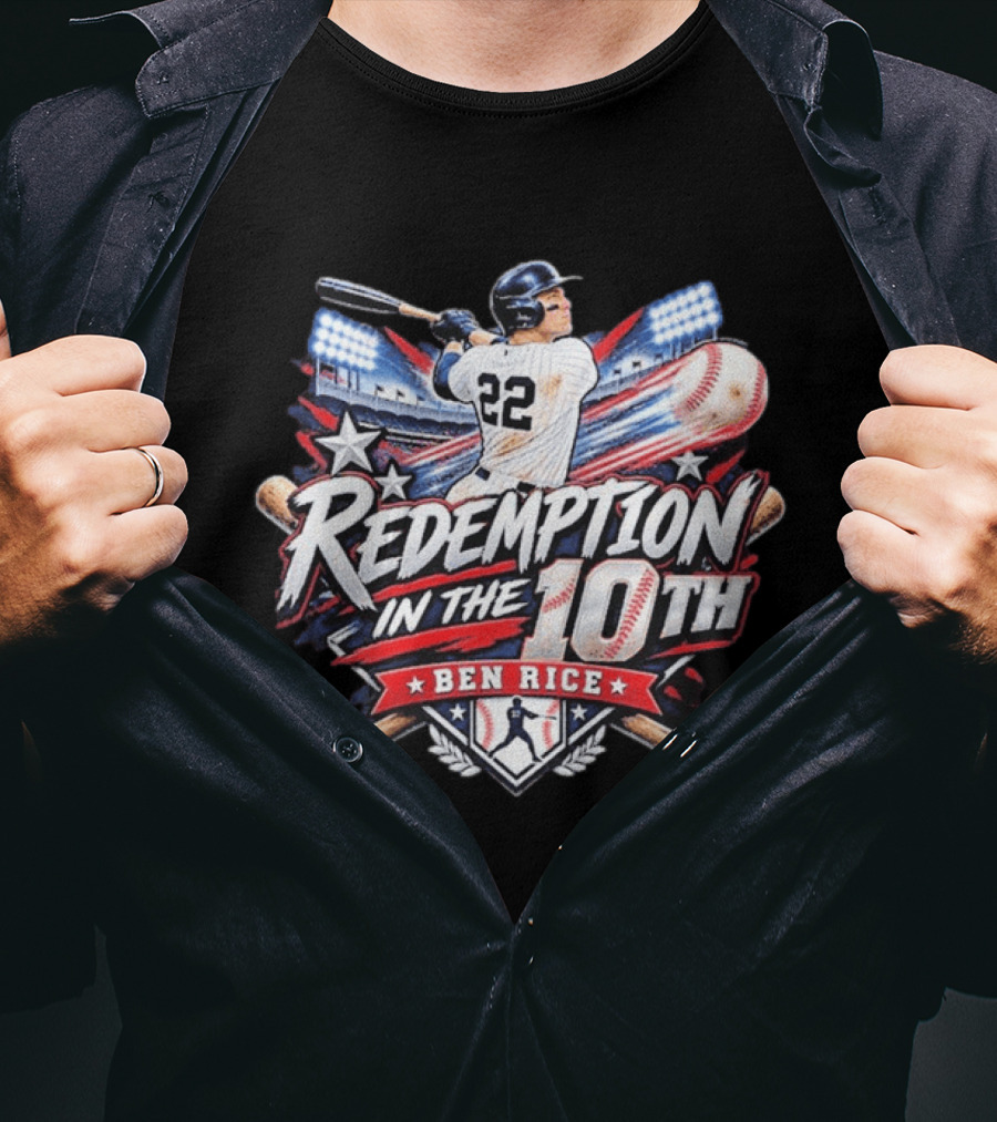 Redemption In The 10th Ben Rice Baseball Number 22 T-Shirt