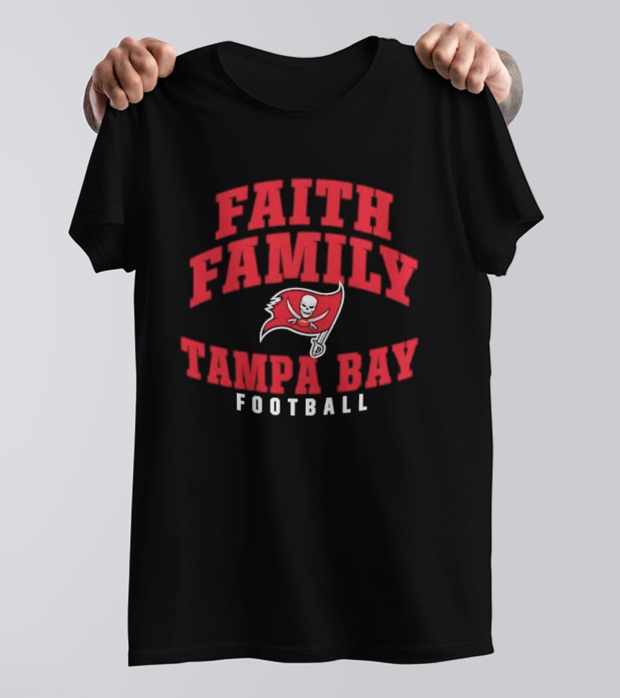 Faith Family Tampa Bay Football Pirate Flag Skull T-Shirt