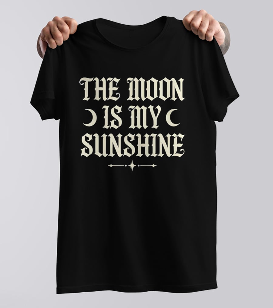 The Moon Is My Sunshine Gothic Crescent Star T-Shirt
