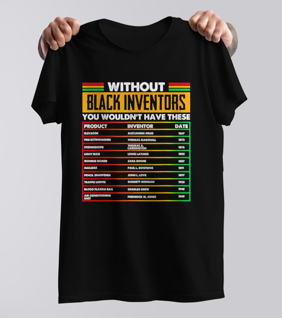 Without Black Inventors You Wouldn't Have Elevators Fire Extinguishers Stethoscopes And More T-Shirt