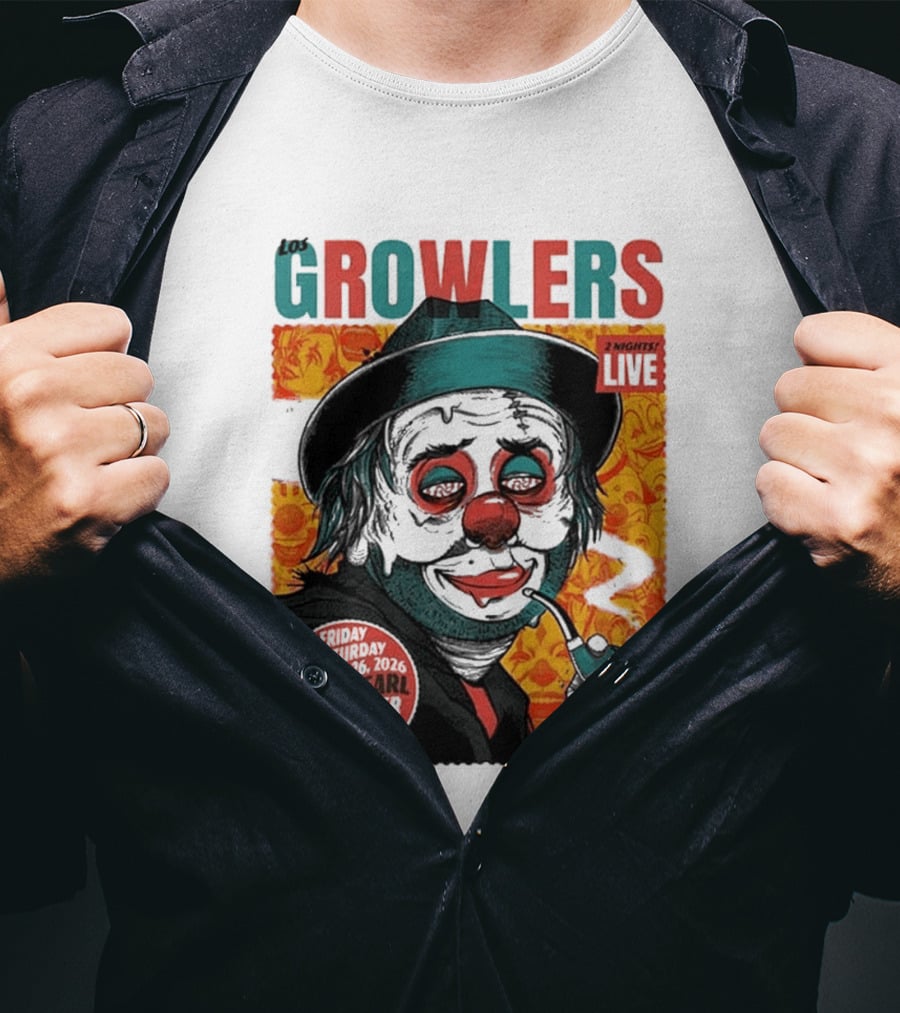 Los Growlers 2 Nights Live Concert September 25 26 2026 The Pearl Vancouver BC T-Shirt