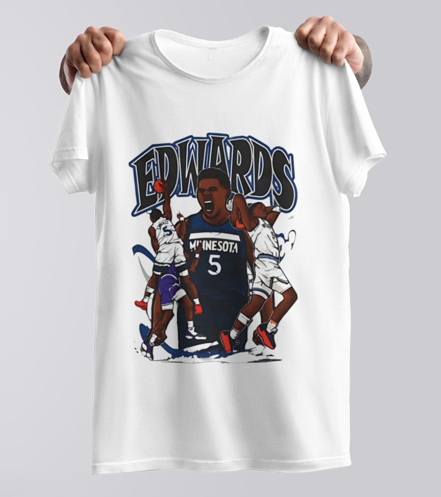 Minnesota Edwards Basketball Cartoon 5 T-Shirt