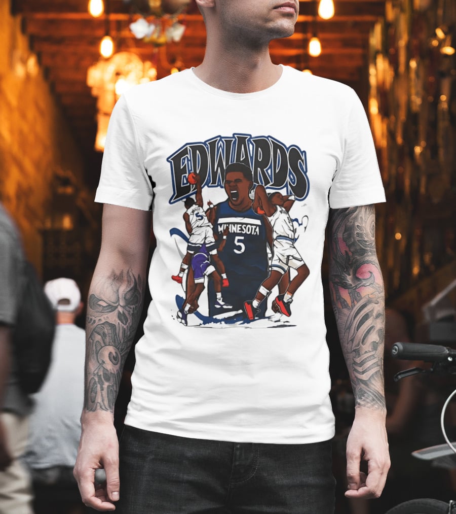 Minnesota Edwards Basketball Cartoon 5 T-Shirt