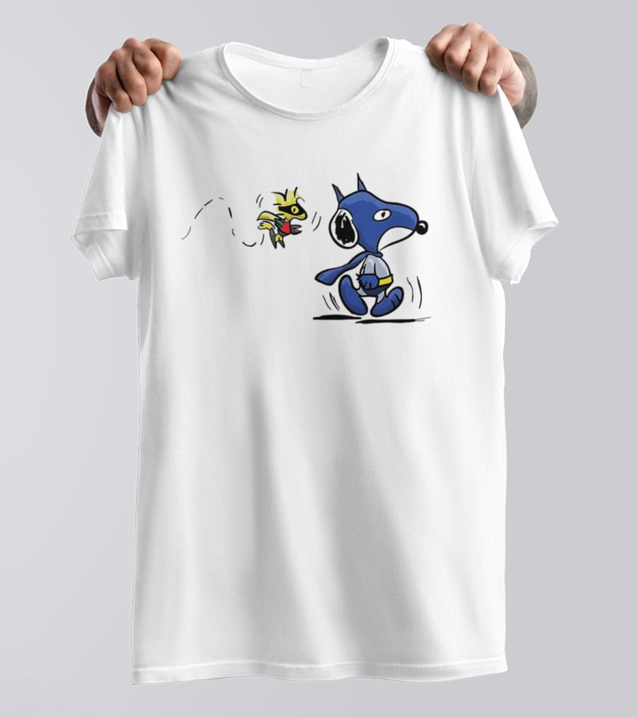Batman Snoopy And Robin Woodstock DC Peanuts T-Shirt
