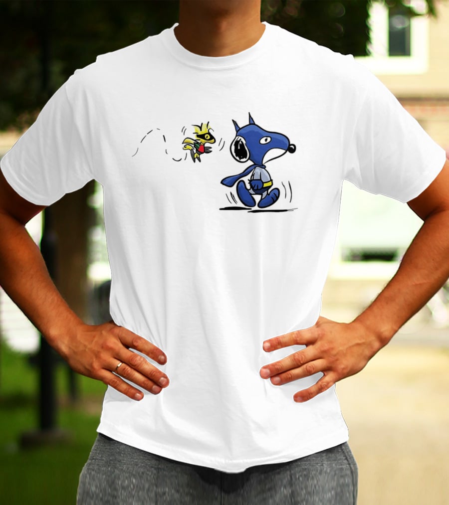 Batman Snoopy And Robin Woodstock DC Peanuts T-Shirt