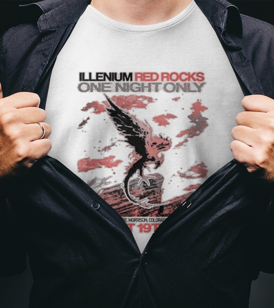 Illenium Red Rocks August 19th 2026 Morrison Colorado One Night Only T-Shirt