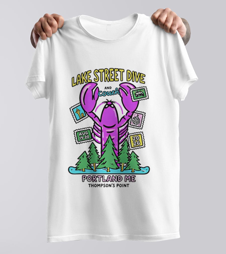 Lake Street Dive Couch Lobster Portland ME Thompson's Point August 19 20 2023 T-Shirt