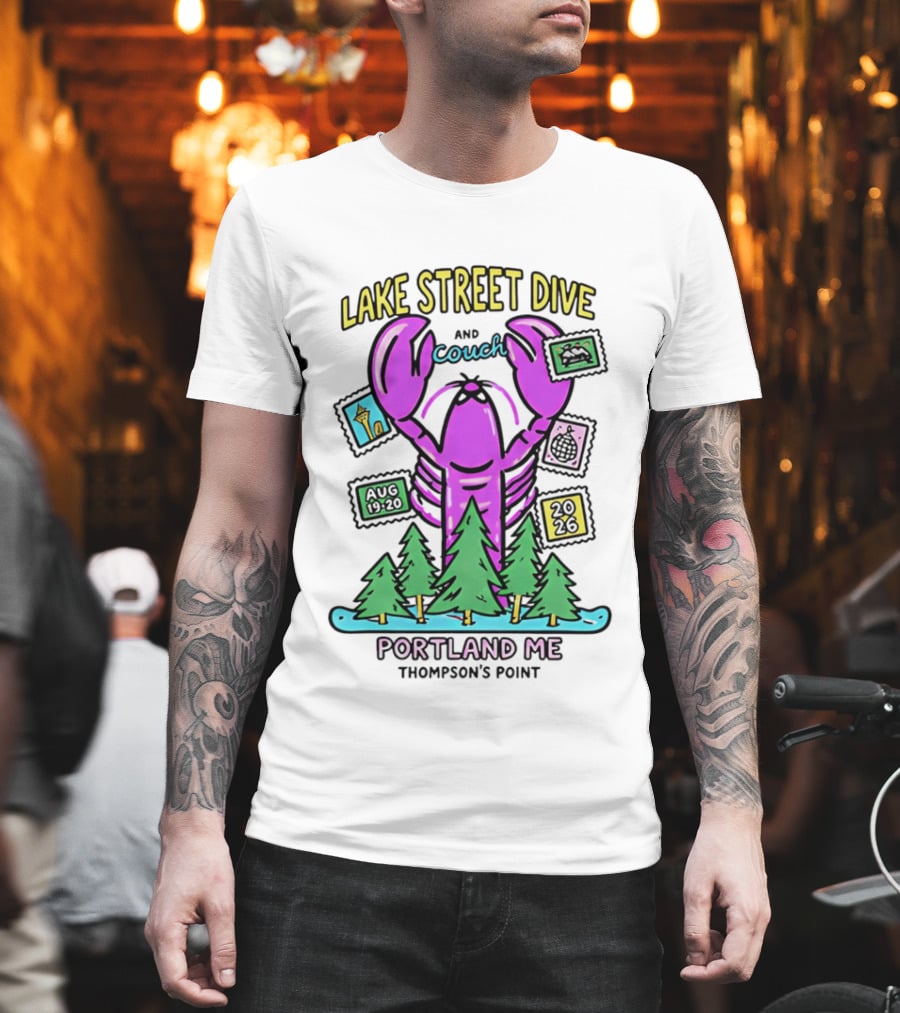 Lake Street Dive Couch Lobster Portland ME Thompson's Point August 19 20 2023 T-Shirt