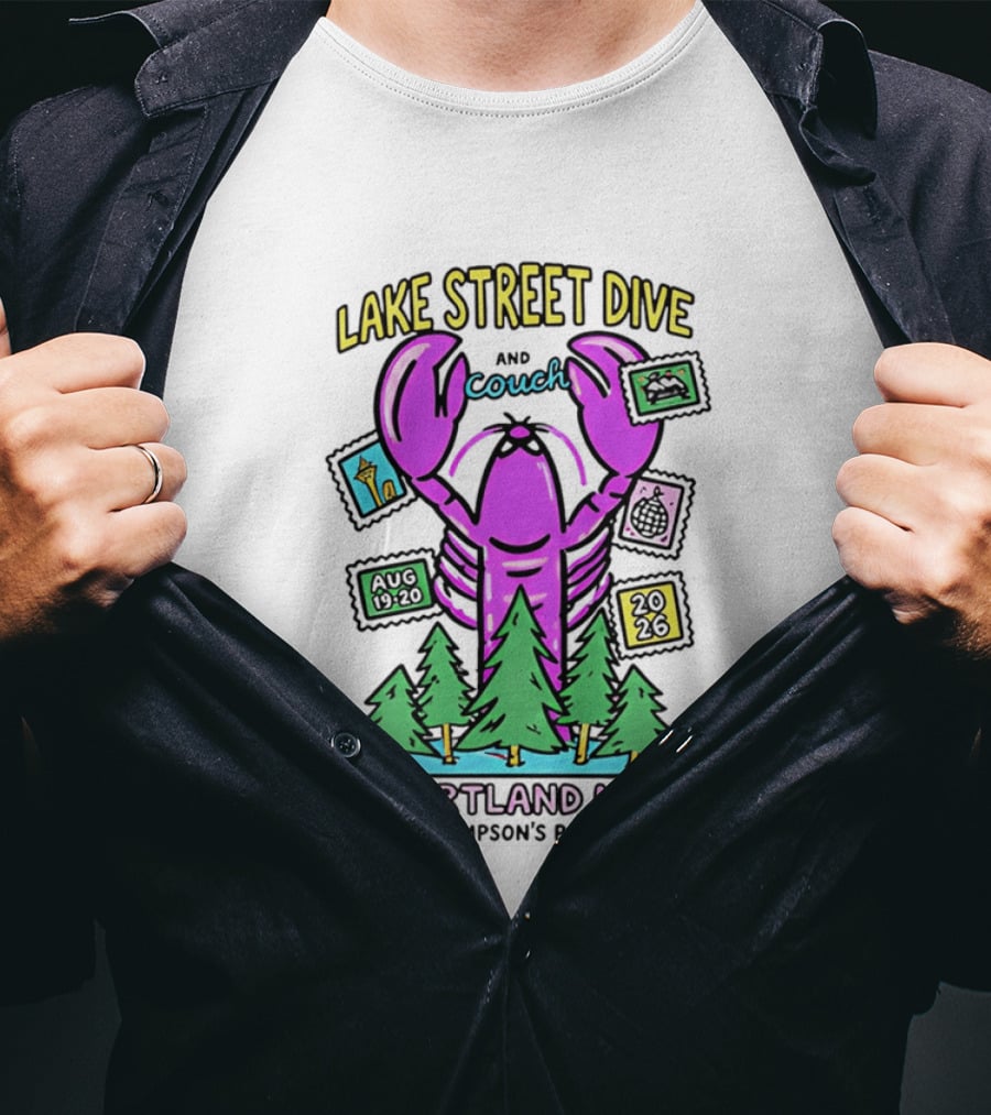 Lake Street Dive Couch Lobster Portland ME Thompson's Point August 19 20 2023 T-Shirt