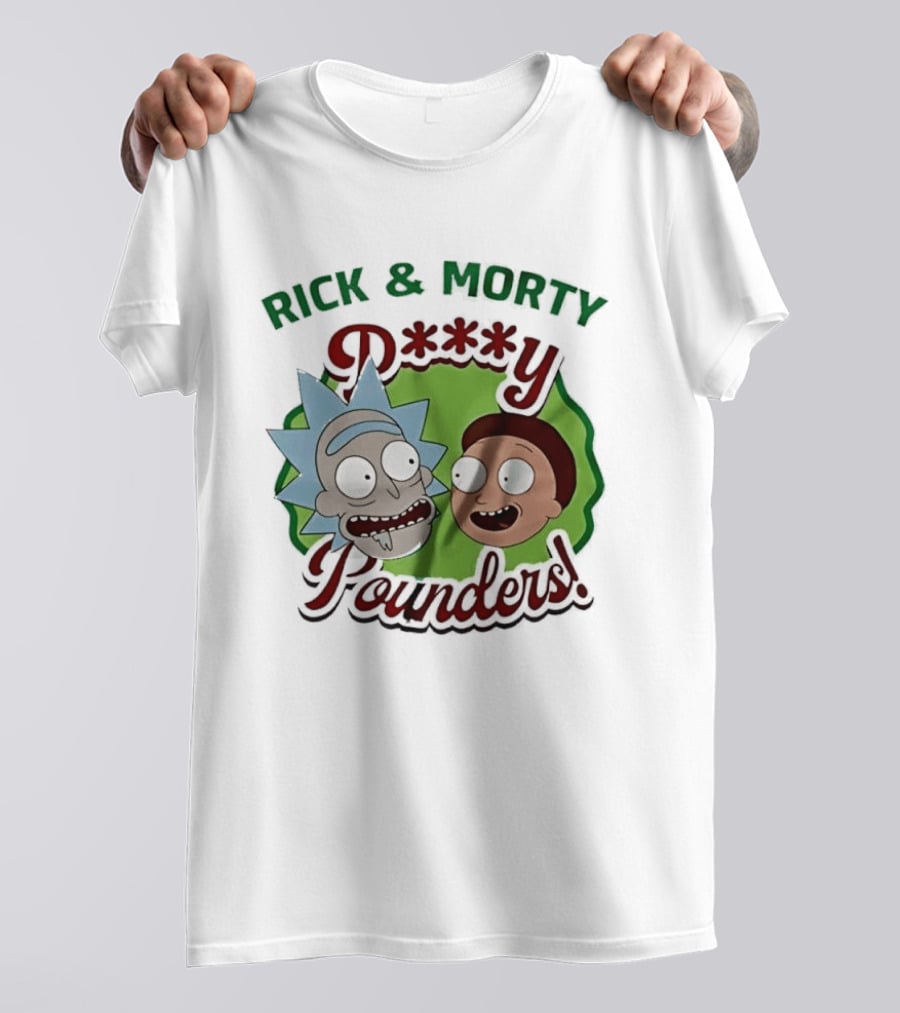 Rick And Morty P<strong></strong>y Pounders Cartoon Characters Green Portal T-Shirt