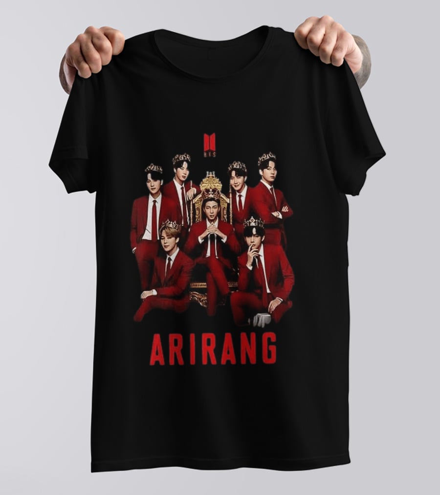 BTS World Tour 2026 Arirang Red Suits And Crowns T-Shirt