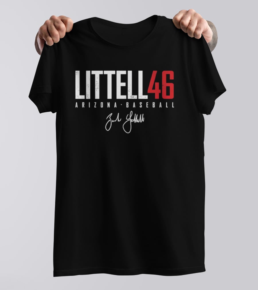 Arizona Baseball Littell 46 Zack Distressed T-Shirt