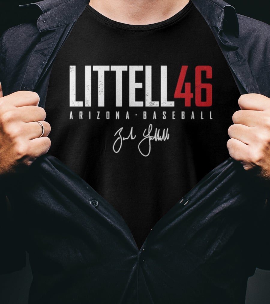 Arizona Baseball Littell 46 Zack Distressed T-Shirt