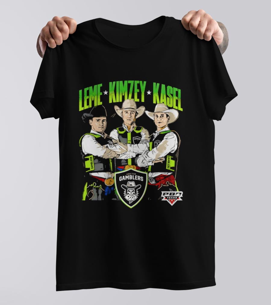 Austin Gamblers PBR Team Leme Kimzey Kasel Bull Riders T-Shirt