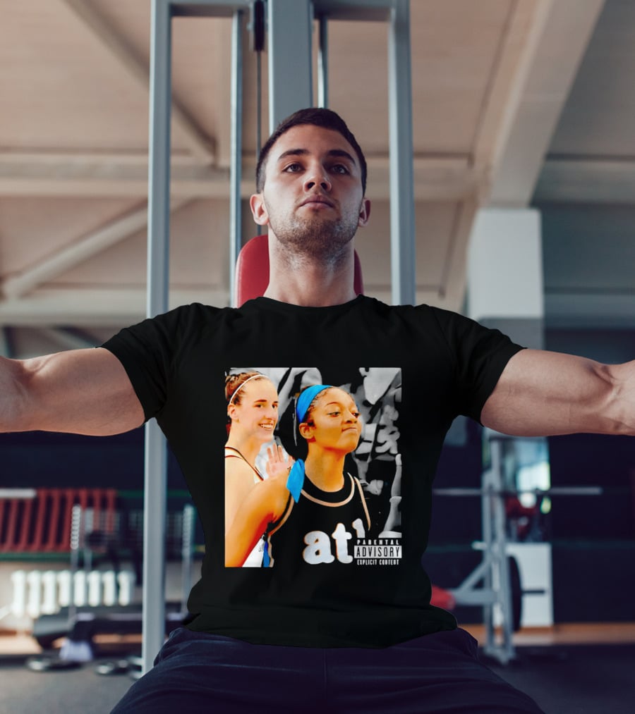 Caitlin Clark Angel Reese Memorable Moment Parental Advisory Explicit Content T-Shirt