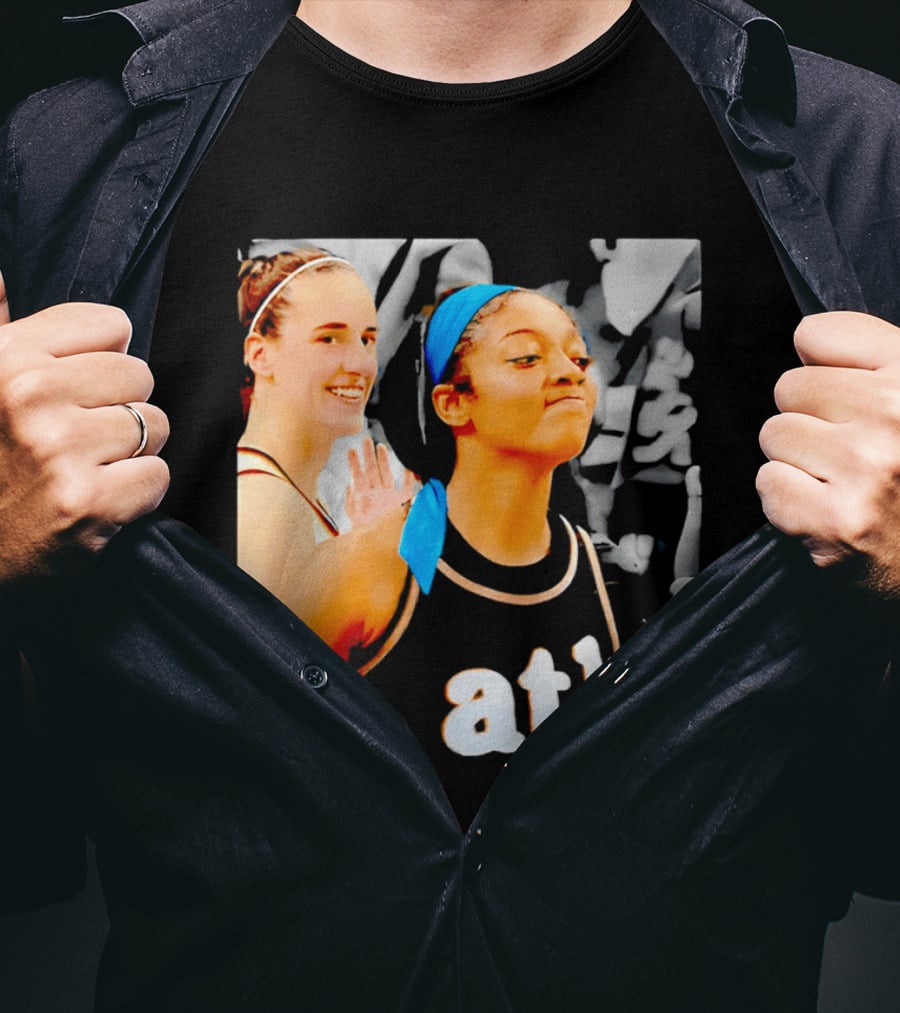 Caitlin Clark Angel Reese Memorable Moment Parental Advisory Explicit Content T-Shirt