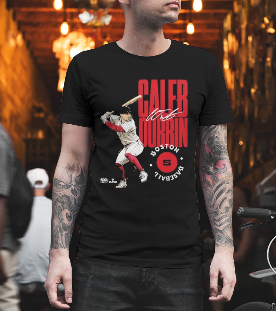 Caleb Durbin Boston Baseball Stamp Number 5 T-Shirt