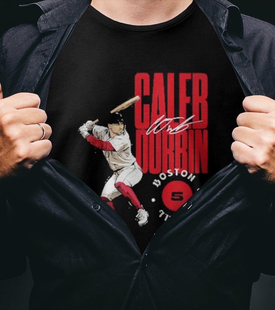 Caleb Durbin Boston Baseball Stamp Number 5 T-Shirt