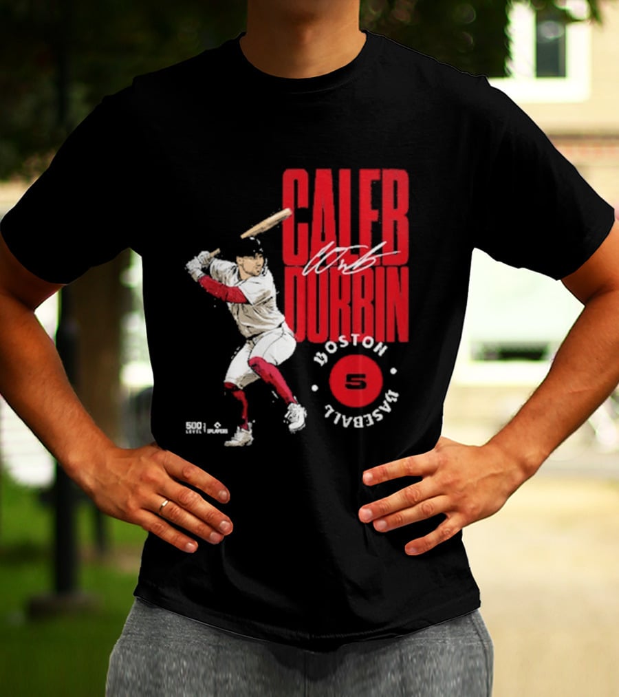 Caleb Durbin Boston Baseball Stamp Number 5 T-Shirt