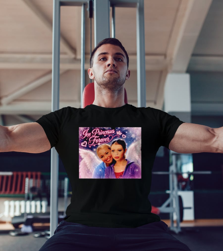 Ice Princesses Forever Hayden Panettiere Michelle Trachtenberg Angel Wings Hearts Snowflakes T-Shirt