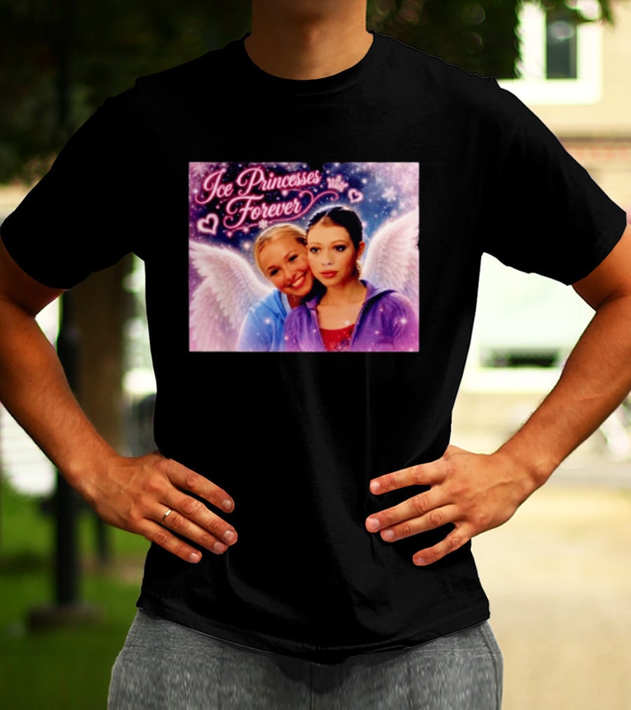 Ice Princesses Forever Hayden Panettiere Michelle Trachtenberg Angel Wings Hearts Snowflakes T-Shirt