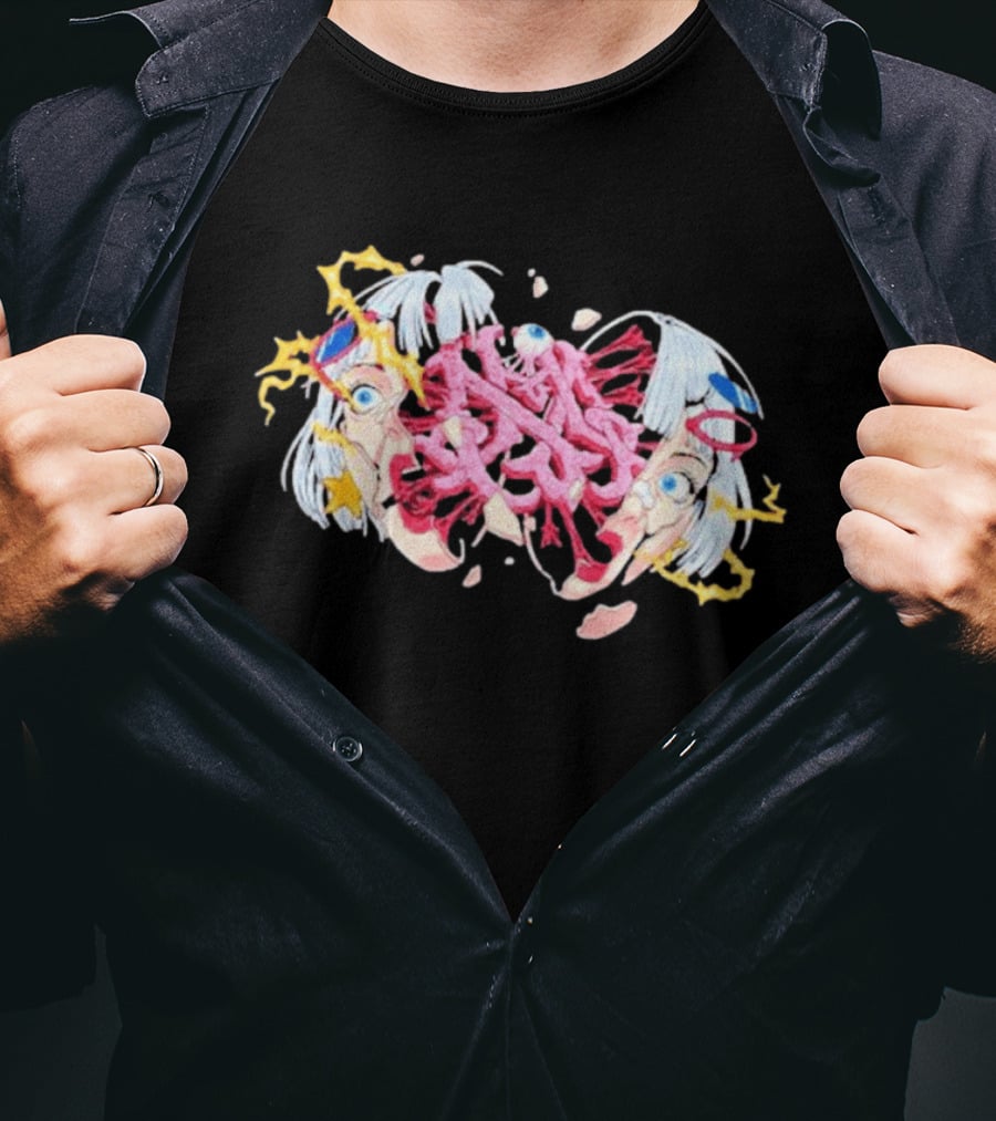 Hghmnds Head Split Surreal Pop Art Explosion T-Shirt