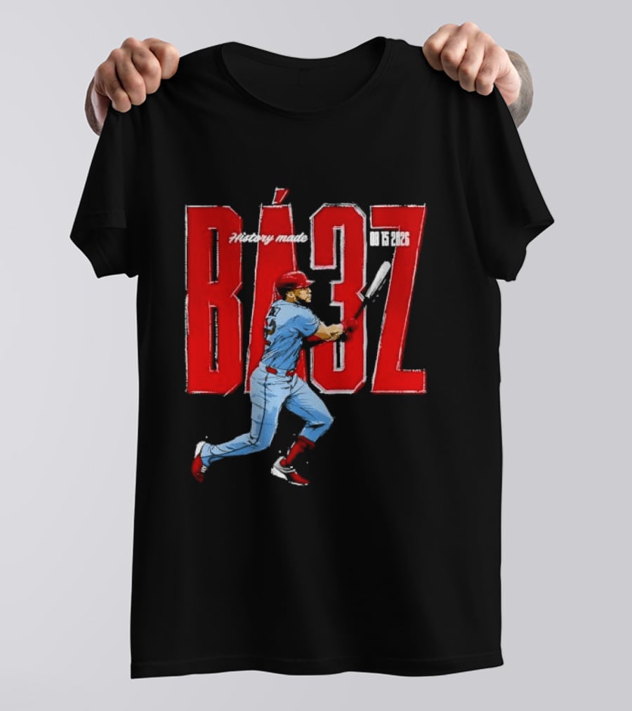 History Made Baez 08 15 2026 Baseball Player Swinging Bat Sketch T-Shirt