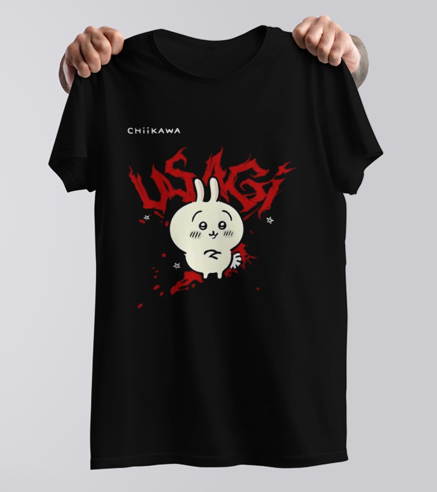 Chiikawa Usagi Kawaii Anime Red T-Shirt