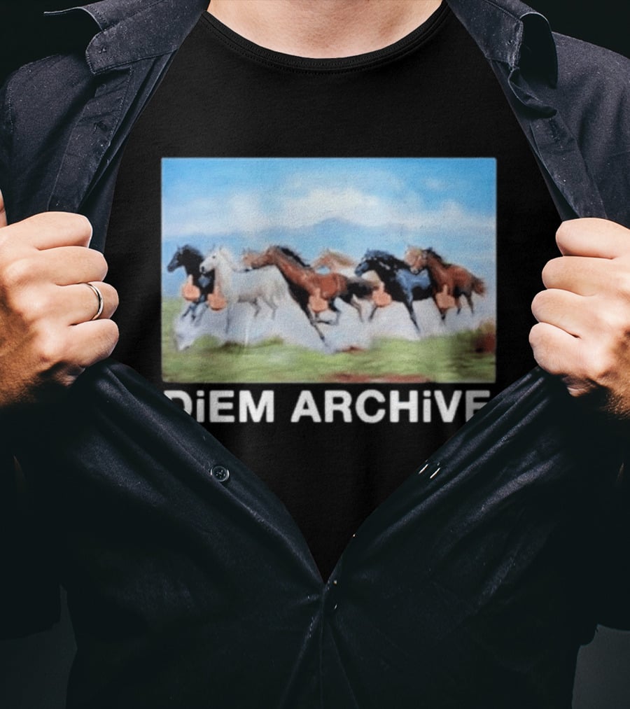 Diem Archive Running Horses Iconic Bet On A Horse T-Shirt