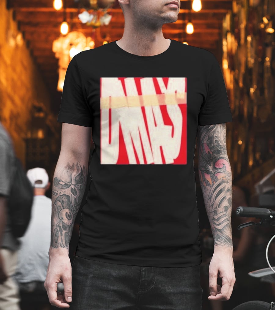 DMA's DMA's Album Cover Art Distorted Red White T-Shirt