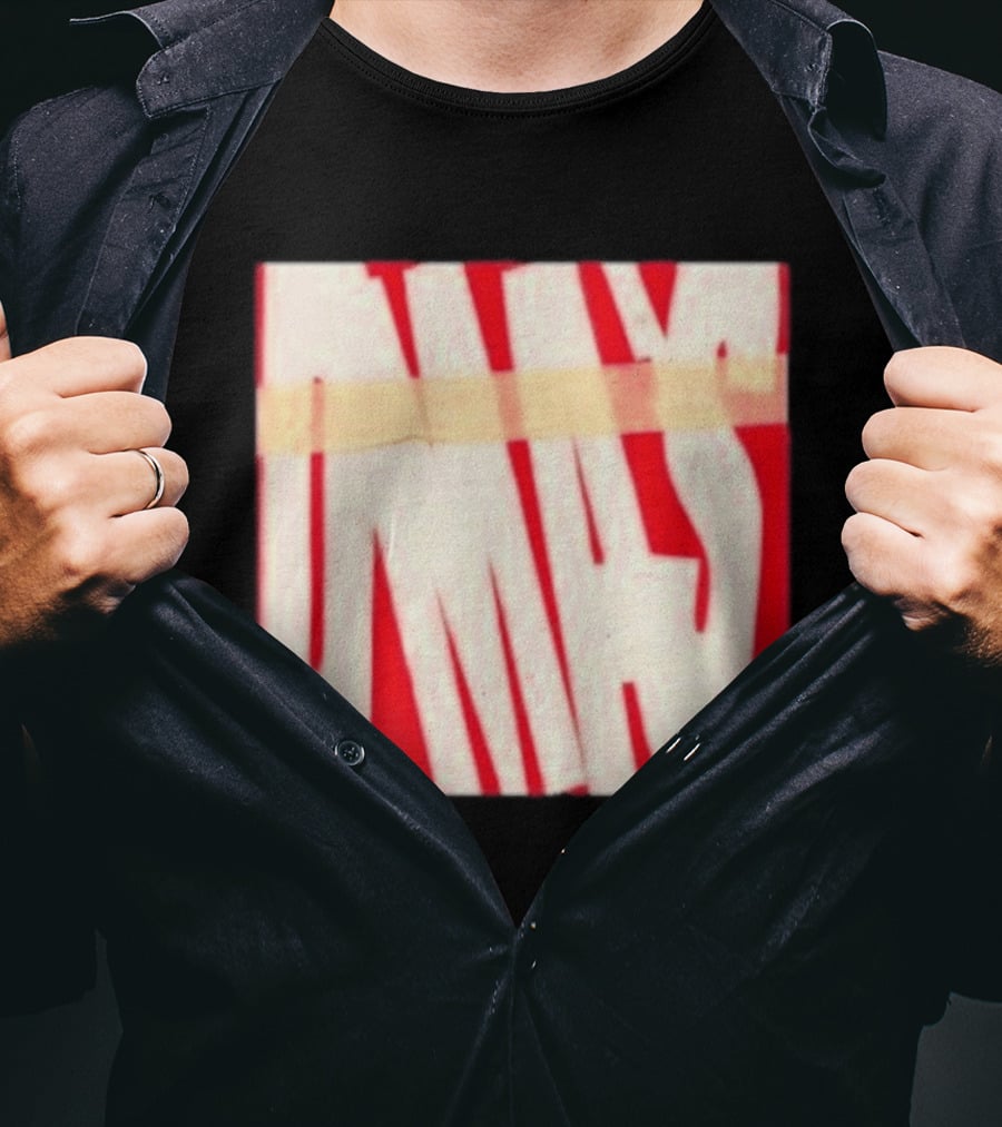 DMA's DMA's Album Cover Art Distorted Red White T-Shirt