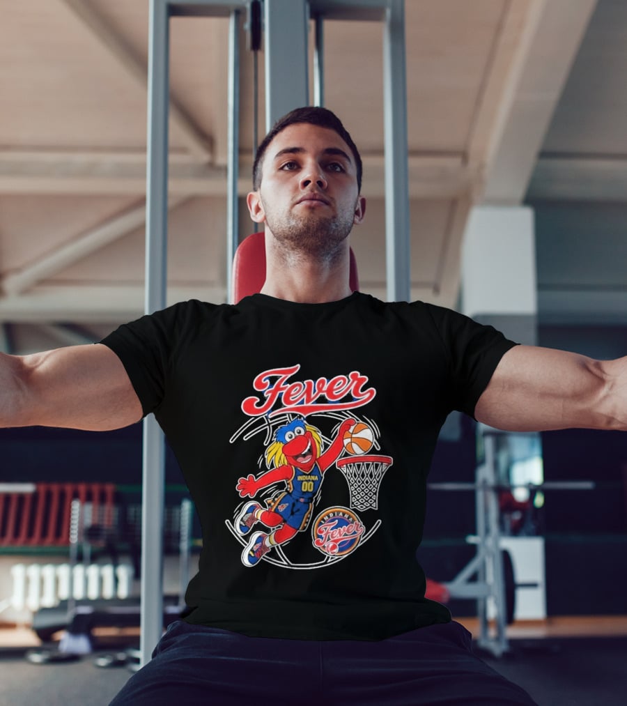 Indiana Fever Basketball Mascot Slam Dunk 2026 T-Shirt