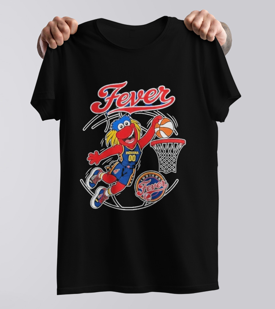 Indiana Fever Basketball Mascot Slam Dunk 2026 T-Shirt