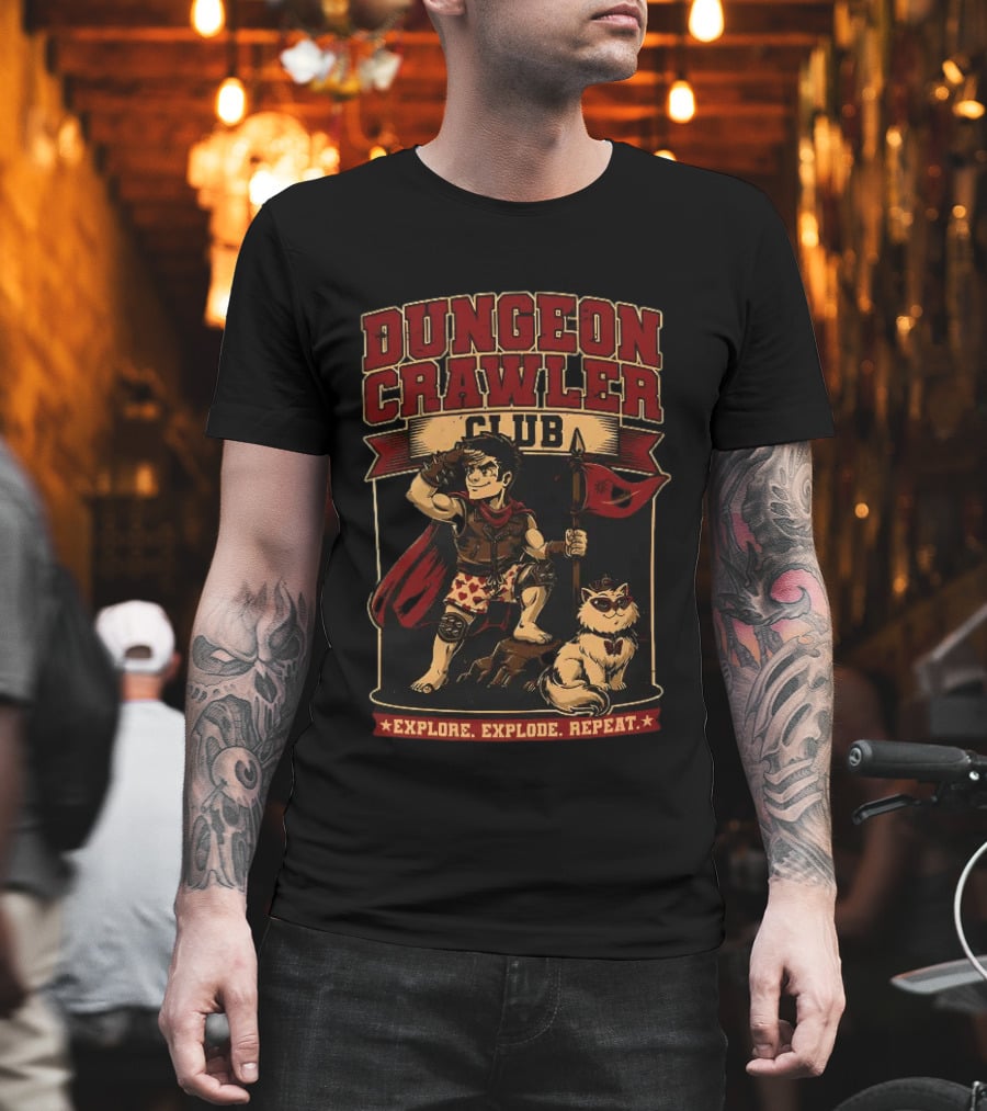 Dungeon Crawler Club Explore Explode Repeat Dungeon Crawler Carl Adventure T-Shirt