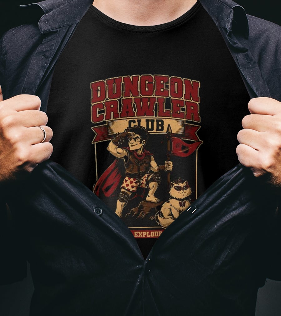 Dungeon Crawler Club Explore Explode Repeat Dungeon Crawler Carl Adventure T-Shirt