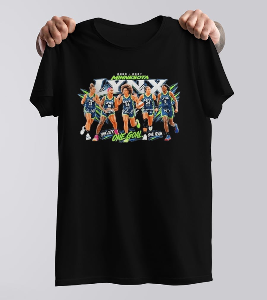 Minnesota Lynx One City One Goal One Team Signatures T-Shirt