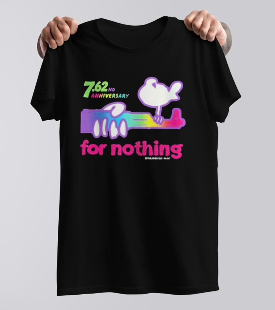 7.62nd Anniversary For Nothing Rainbow Dove Peacemaker T-Shirt