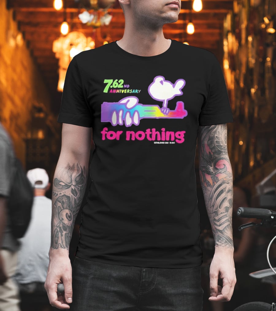 7.62nd Anniversary For Nothing Rainbow Dove Peacemaker T-Shirt