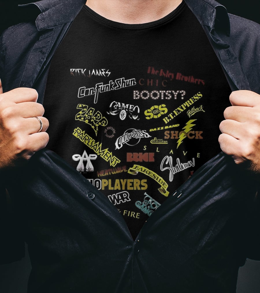 Funk Music Soul Groove Funky Boogie Disco Chic Schwann Players Shock Rufus T-Shirt