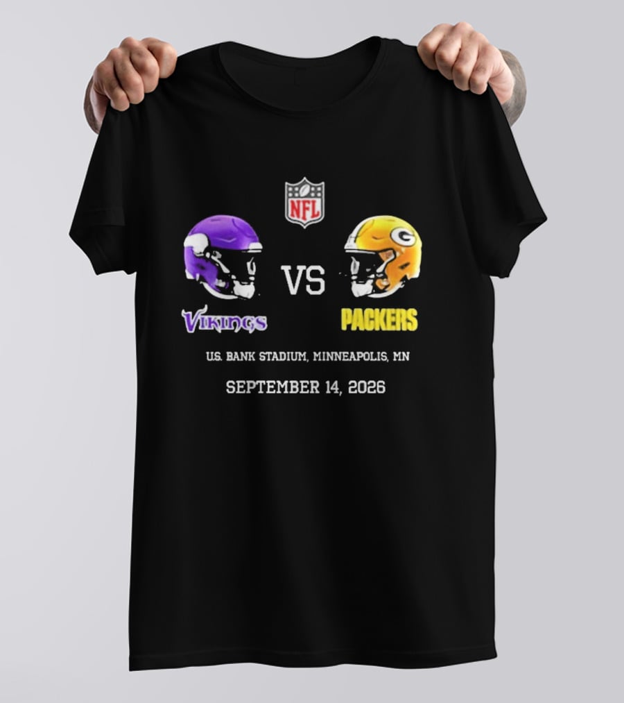 Green Bay Packers Vs Minnesota Vikings NFL September 14 2023 US Bank Stadium Minneapolis MN T-Shirt