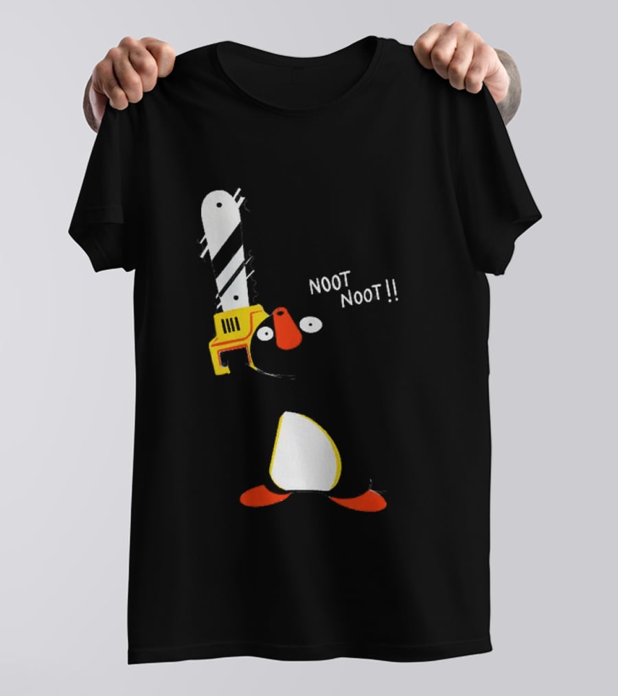 Pingu Chainsaw Noot Noot!! T-Shirt