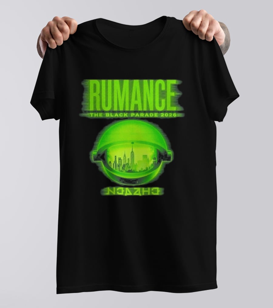 RUMANCE The Black Parade 2026 Neon Cityscape T-Shirt