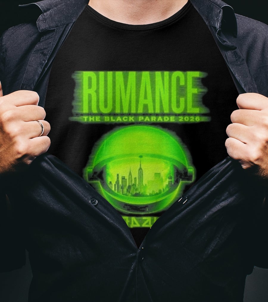 RUMANCE The Black Parade 2026 Neon Cityscape T-Shirt
