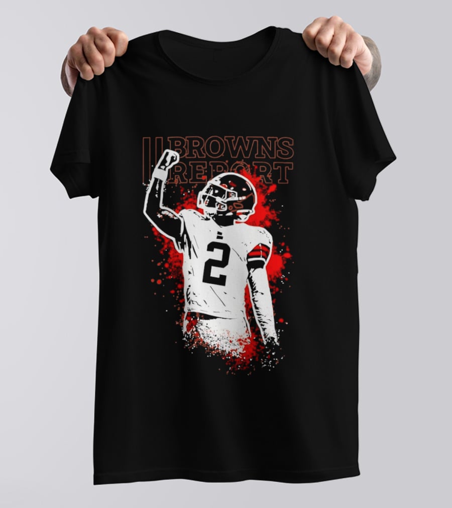 Shedeur Sanders Perfect Timing 2 Browns Report Cleveland Browns T-Shirt