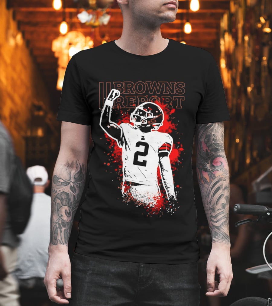 Shedeur Sanders Perfect Timing 2 Browns Report Cleveland Browns T-Shirt